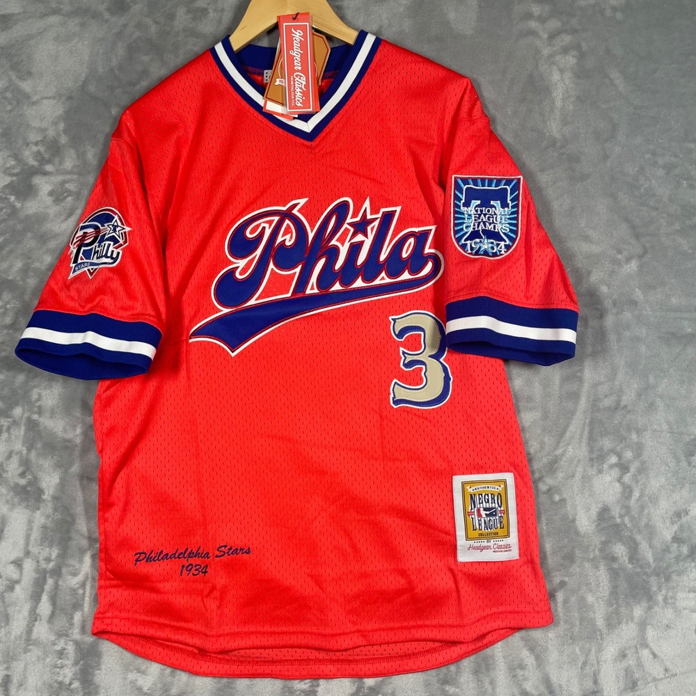 Headgear Classics Philadelphia Stars 1934 Negro League Baseball Jersey Red Men M
